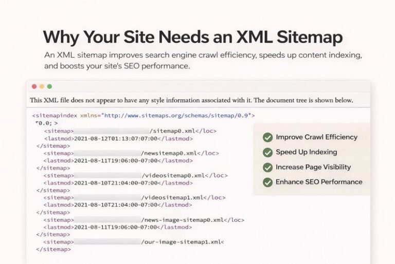 Why your site needs an XML sitemap shown with sitemap index XML code and SEO benefits for improved crawl efficiency