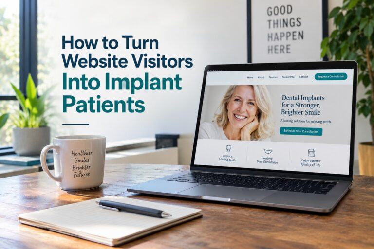 Dental implant website designed to turn online visitors into implant patients.